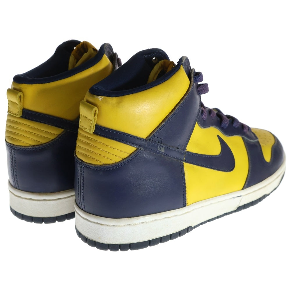 NIKE(ナイキ) 【観賞用1998年製】 DUNK HIGH LE ダンク ハイカットスニーカー イエロー/ネイビー US10/28cm 630355-471