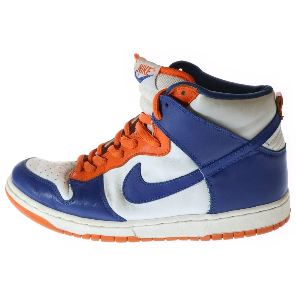 NIKE(ナイキ) DUNK HIGH ダンクハイカットスニーカー ホワイト/ブルー US10.5/28.5cm 304717-141 サイズ:28.5cm カラー:ホワイト/ブルー