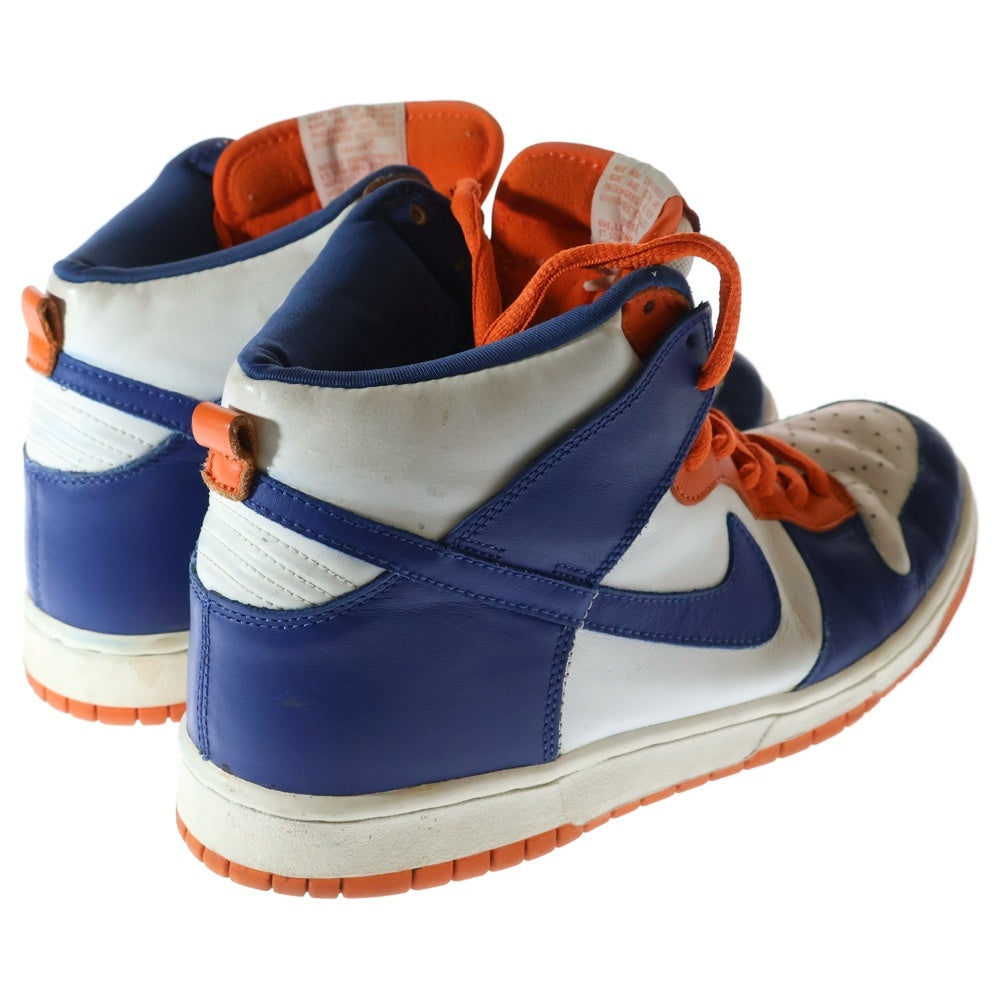 NIKE(ナイキ) DUNK HIGH ダンクハイカットスニーカー ホワイト/ブルー US10.5/28.5cm 304717-141 サイズ:28.5cm カラー:ホワイト/ブルー