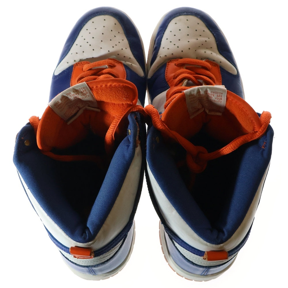 NIKE(ナイキ) DUNK HIGH ダンクハイカットスニーカー ホワイト/ブルー US10.5/28.5cm 304717-141 サイズ:28.5cm カラー:ホワイト/ブルー