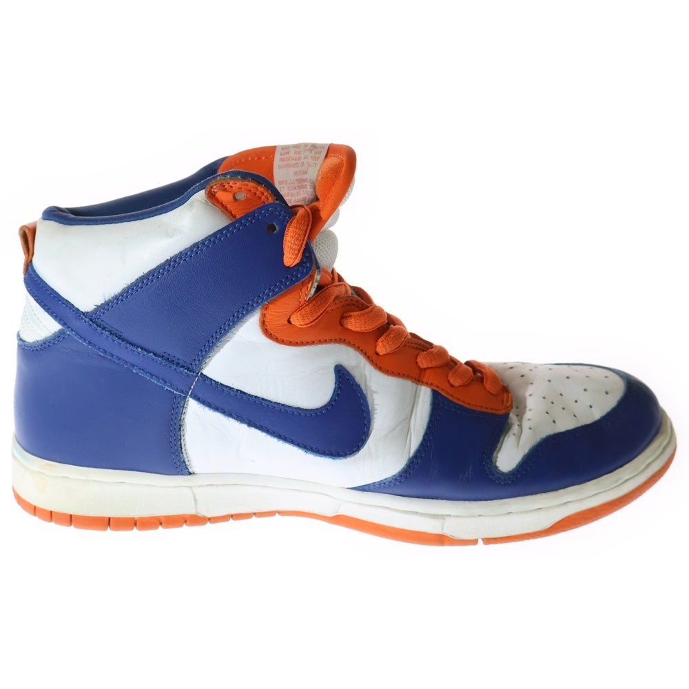 NIKE(ナイキ) DUNK HIGH ダンクハイカットスニーカー ホワイト/ブルー US10.5/28.5cm 304717-141 サイズ:28.5cm カラー:ホワイト/ブルー