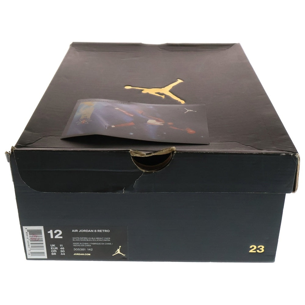NIKE(ナイキ) AIR JORDAN 8 RETRO 3 PEAT エアジョーダン8 3ピート ハイカットスニーカー ホワイト US12/30cm 305381-142