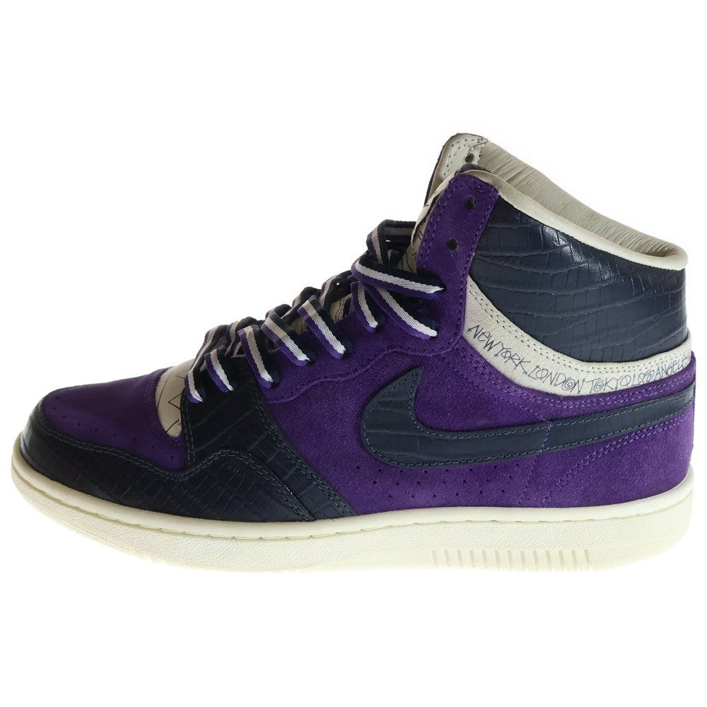 NIKE(ナイキ) ×STUSSY COURT FORCE HI ステューシー コート フォース ハイカットスニーカー パープル/ブラック US10/28cm 312270-542