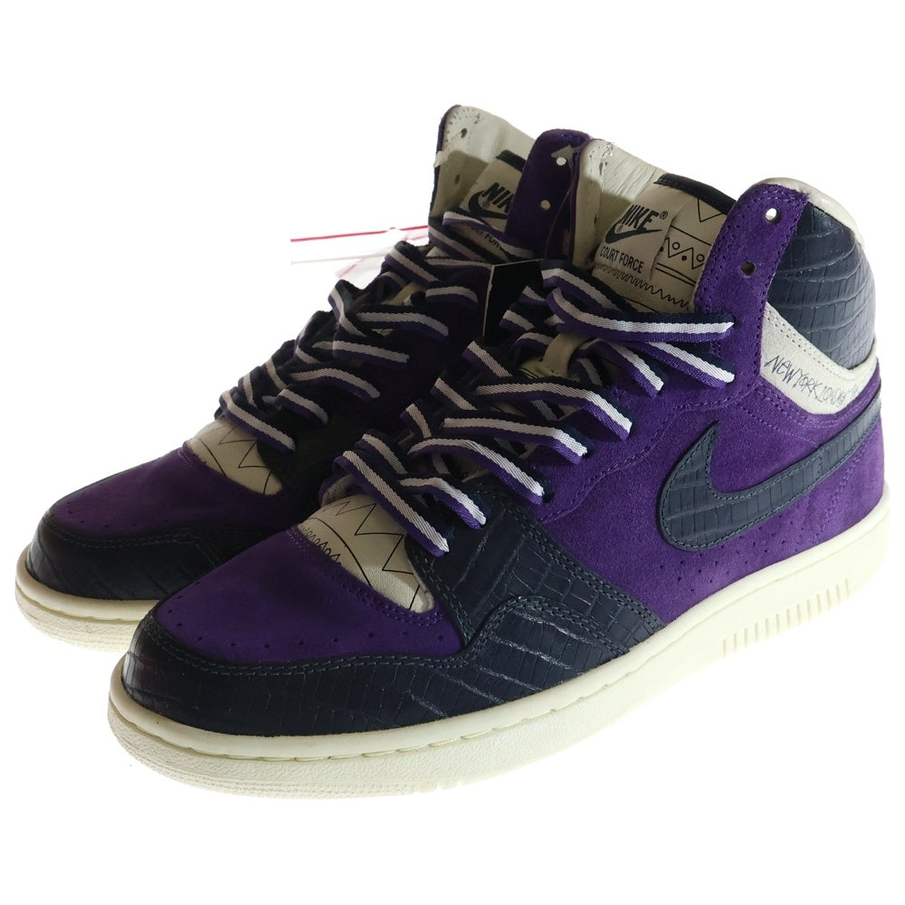 NIKE(ナイキ) ×STUSSY COURT FORCE HI ステューシー コート フォース ハイカットスニーカー パープル/ブラック US10/28cm 312270-542