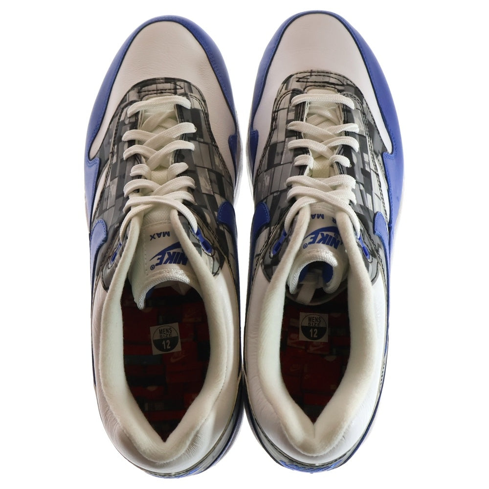 NIKE(ナイキ) ×ATMOS AIR MAX 1 BLUE WE LOVE NIKE アトモス エアマックス1 ブルー ウィーラブナイキ ローカットスニーカー ブルー US12/30cm AQ0927-100