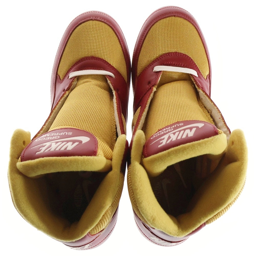 NIKE(ナイキ) GRECO SUPREME グレコ サプリーム ハイカットスニーカー イエロー/レッド US12/30cm 307372-611