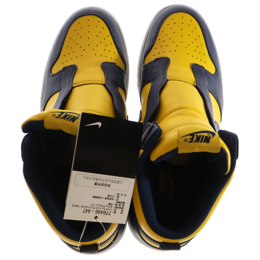NIKE(ナイキ) ×sacai WMNS DUNK HIGH LUX サカイ ウィメンズ ダンク ラックス ハイカットスニーカー ネイビー/イエロー US12/29cm 776446-447
