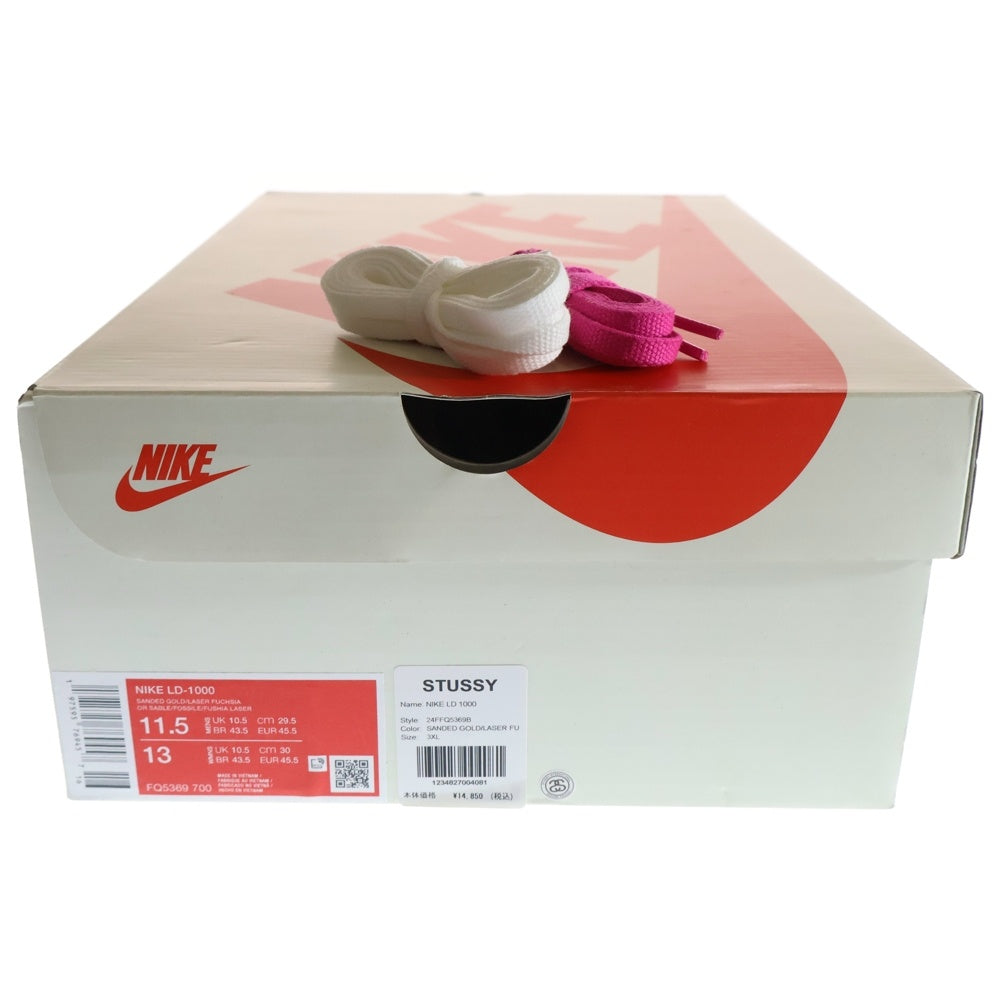 NIKE(ナイキ) ×STUSSY LD-1000 Sanded Gold and Laser Fuchsia ステューシー サンデッドゴールド アンド レーザーフューシャ ローカットスニーカー US11.5/29.5cm FQ5369-700
