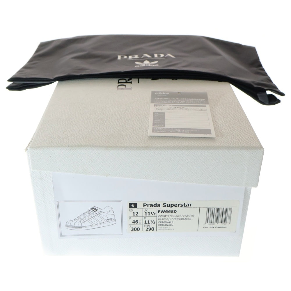 PRADA(プラダ) 20SS ×adidas Originals SUPERSTAR アディダス オリジナル スーパースター ローカットスニーカー ホワイト US12/30cm FW6680