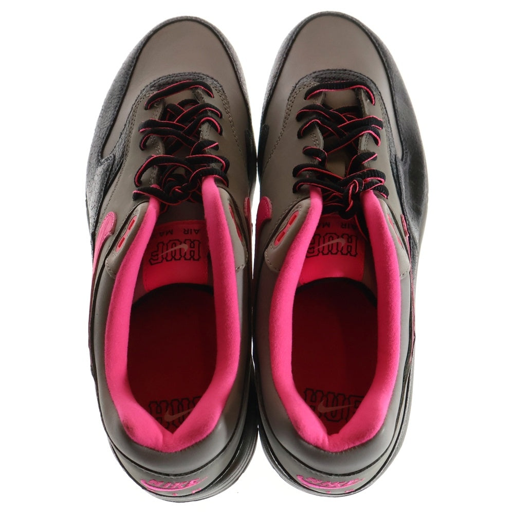 NIKE(ナイキ) ×HUF AIR MAX 1 ANTHRACITE PINK POW ハフ エアマックス1 アンスラサイト ピンクパウ US10.5/28.5cm HF3713-003