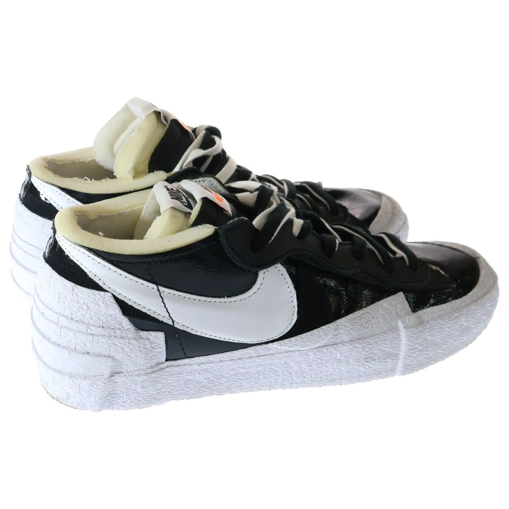 NIKE(ナイキ) ×sacai BLAZER LOW BLACK PATENT LEATHER サカイ ブレーザー ロー ブラック パテント レザー ローカットスニーカー ブラック/ホワイト US11/29cm DM6443-001