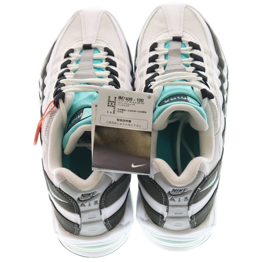 NIKE(ナイキ) AIR MAX 95 OG エアマックス95 ローカットスニーカー ホワイト/ライトグリーン US12/30cm IM7409-100