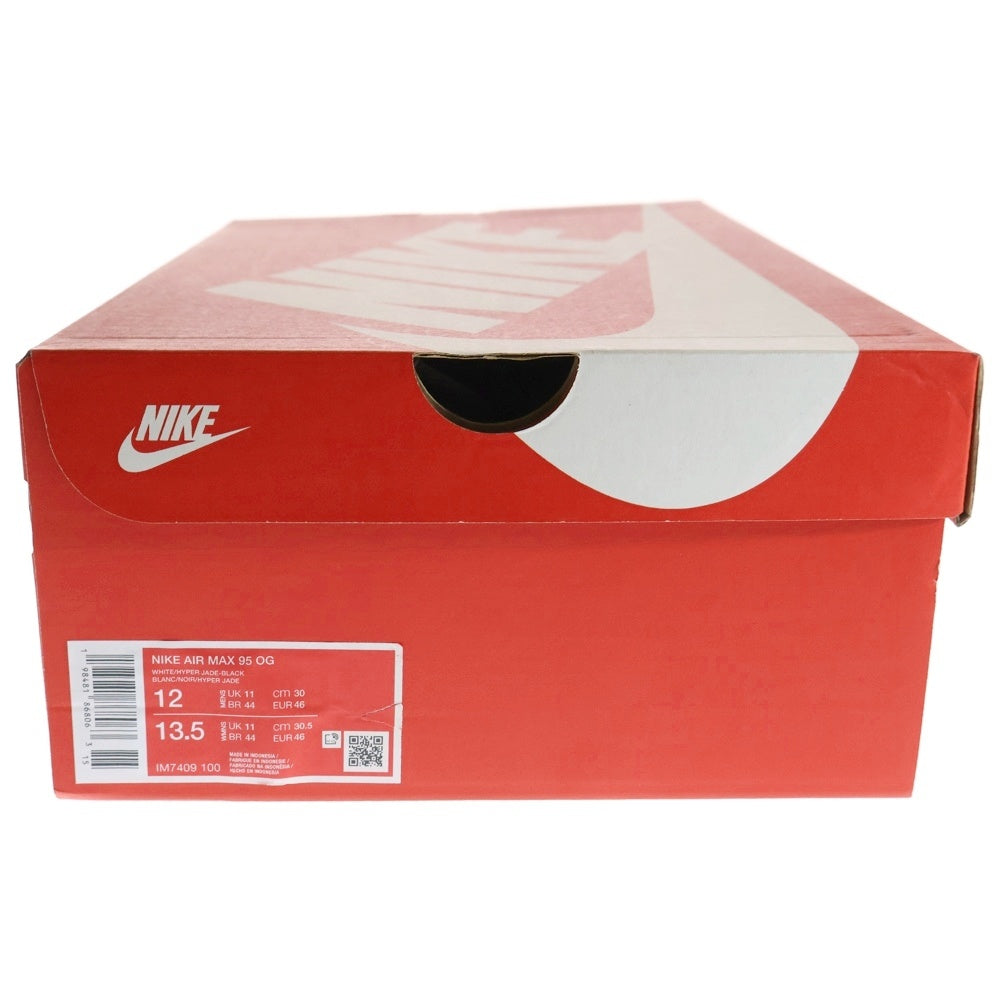 NIKE(ナイキ) AIR MAX 95 OG エアマックス95 ローカットスニーカー ホワイト/ライトグリーン US12/30cm IM7409-100