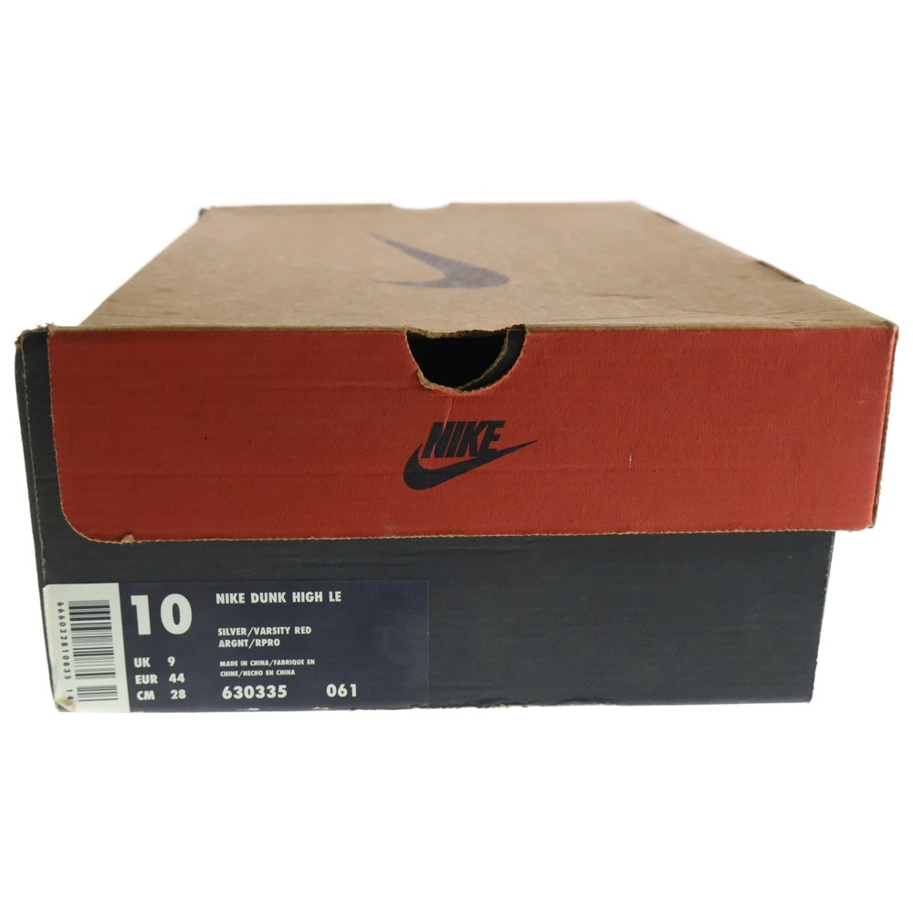 NIKE(ナイキ) 【観賞用1999年製】 DUNK HIGH LE ダンク ハイカットスニーカー レッド/グレー US10/28cm 630335-061