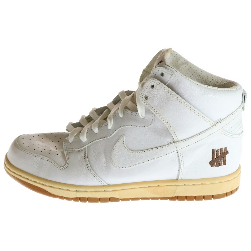 NIKE(ナイキ) ×UNDEFEATED DUNK HIGH BRING Back PACK アンディフィーテッド ダンク ハイ ブリング バック パック ハイカットスニーカー ホワイト US10/28cm 598472-110