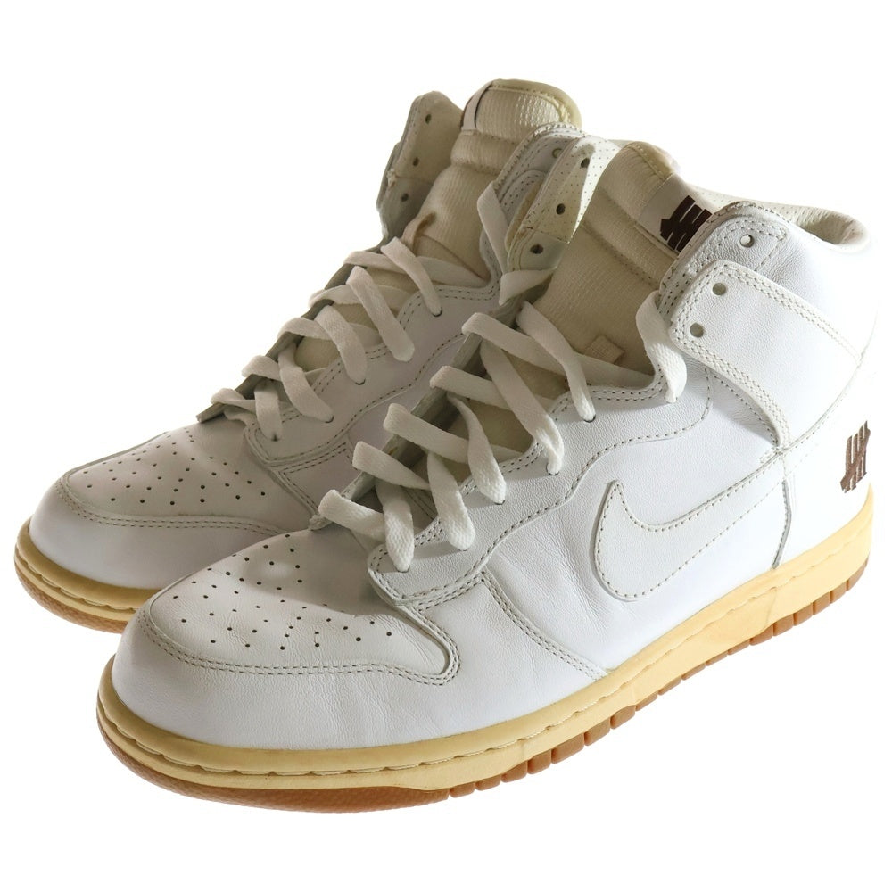 NIKE(ナイキ) ×UNDEFEATED DUNK HIGH BRING Back PACK アンディフィーテッド ダンク ハイ ブリング バック パック ハイカットスニーカー ホワイト US10/28cm 598472-110