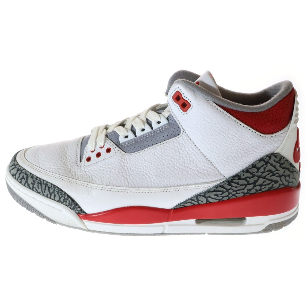 NIKE(ナイキ) AIR JORDAN 3 RETRO OG Fire Red エアジョーダン 3レトロ ファイアー レッド ハイカットスニーカー ホワイト/レッド US11/29cm DN3707-160