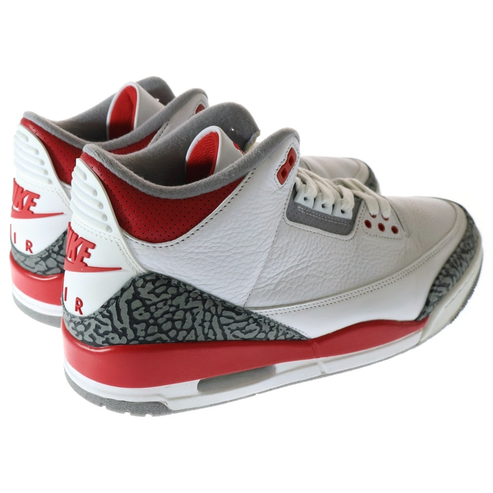 NIKE(ナイキ) AIR JORDAN 3 RETRO OG Fire Red エアジョーダン 3レトロ ファイアー レッド ハイカットスニーカー ホワイト/レッド US11/29cm DN3707-160