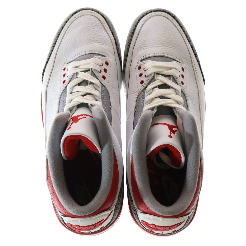 NIKE(ナイキ) AIR JORDAN 3 RETRO OG Fire Red エアジョーダン 3レトロ ファイアー レッド ハイカットスニーカー ホワイト/レッド US11/29cm DN3707-160