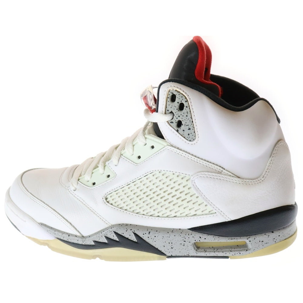 NIKE(ナイキ) AIR JORDAN 5 RETRO WHITE CET エアジョーダン 5 ホワイトセット ハイカットスニーカー ホワイト US12/30cm 136027‐104