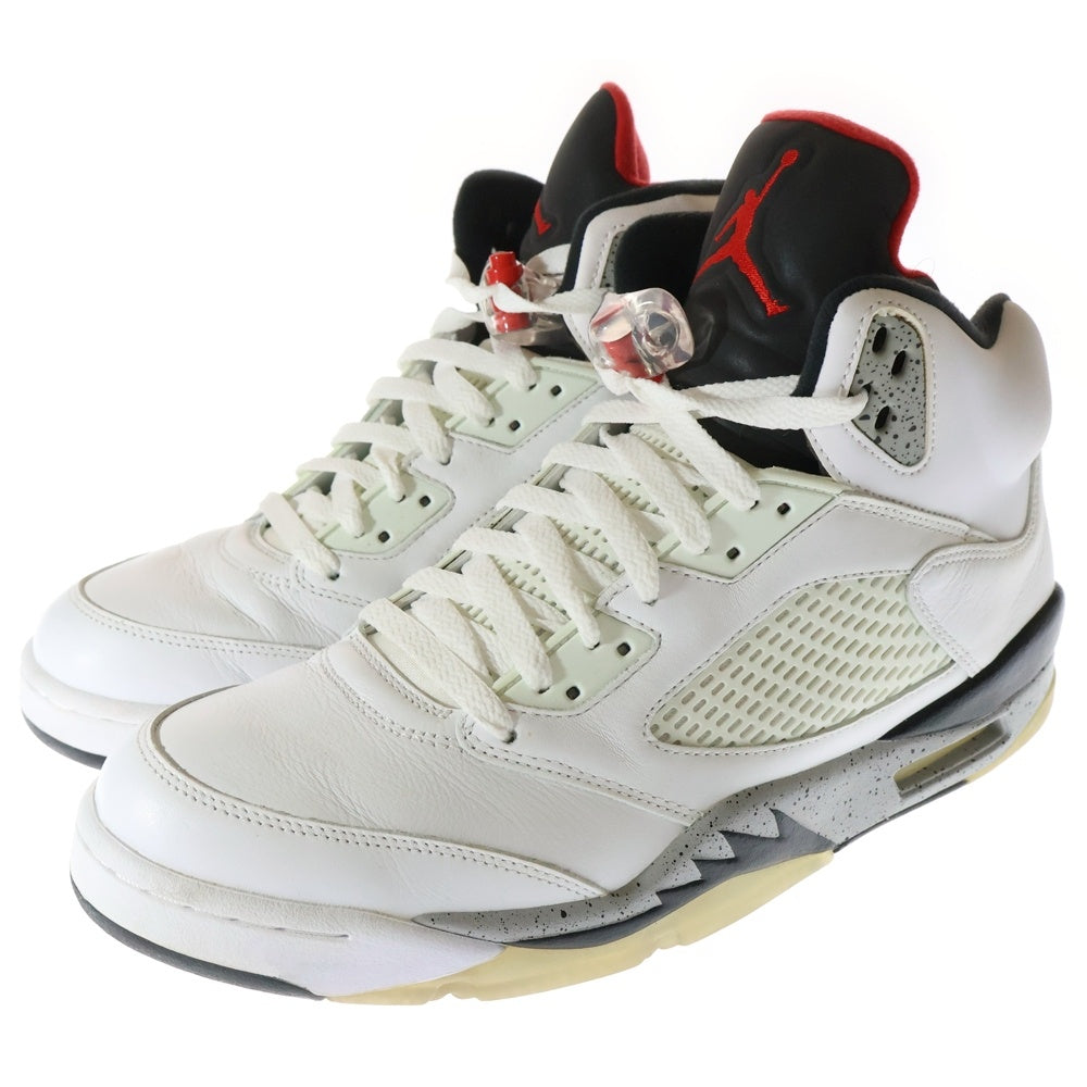 NIKE(ナイキ) AIR JORDAN 5 RETRO WHITE CET エアジョーダン 5 ホワイトセット ハイカットスニーカー ホワイト US12/30cm 136027‐104