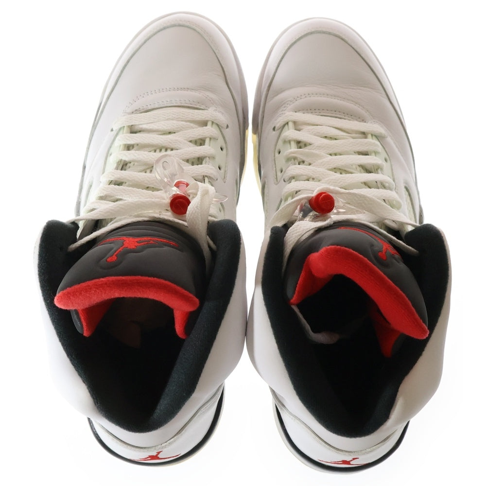 NIKE(ナイキ) AIR JORDAN 5 RETRO WHITE CET エアジョーダン 5 ホワイトセット ハイカットスニーカー ホワイト US12/30cm 136027‐104