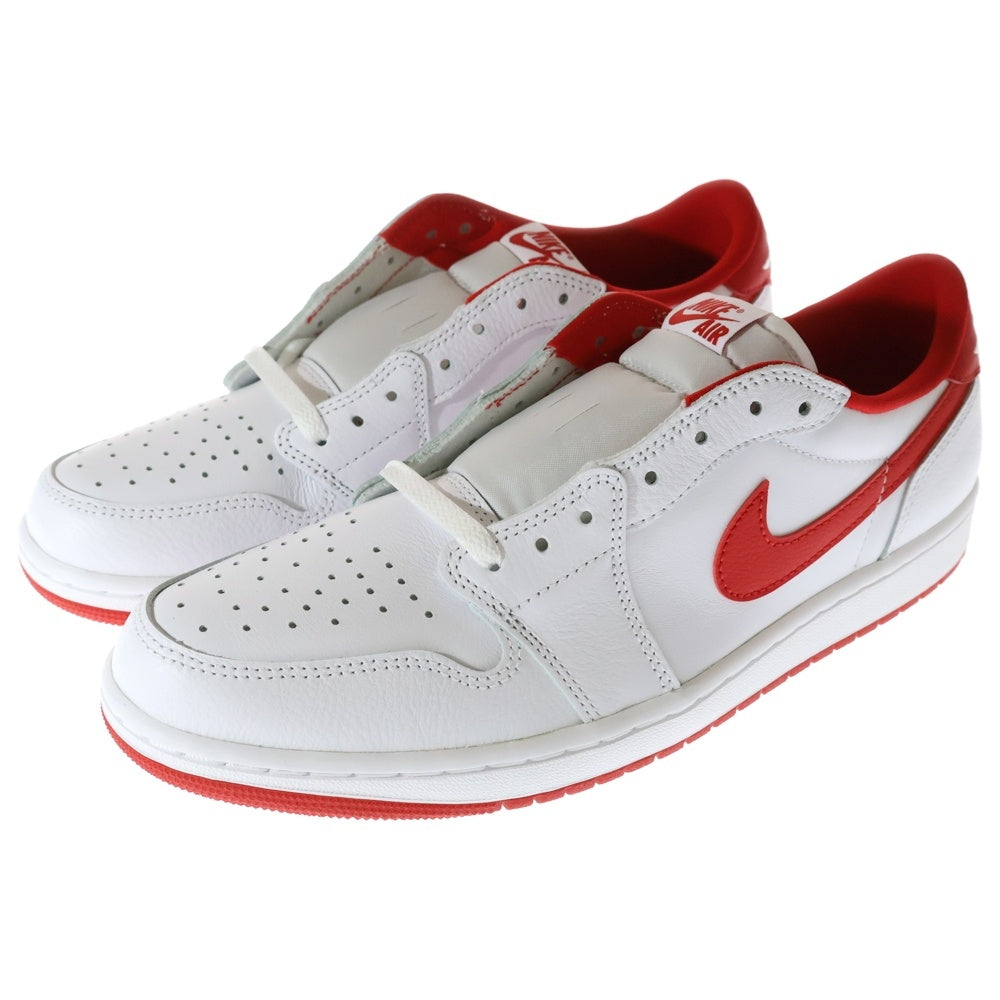 NIKE(ナイキ) AIR JORDAN 1 RETRO LOW OG エアジョーダン1 レトロ ローカットスニーカー ホワイト/レッド US11.5/29.5cm CZ0790-161
