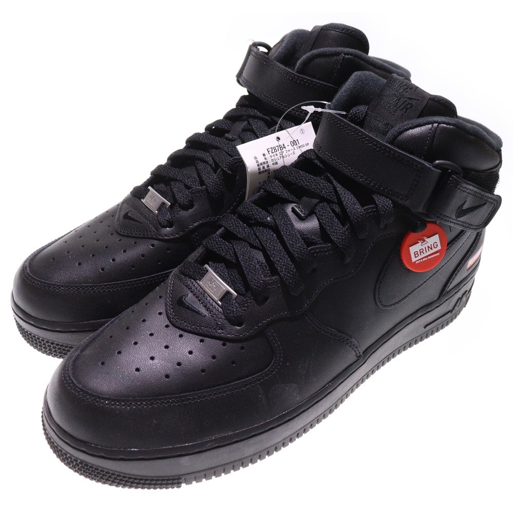 NIKE(ナイキ) ×SUPREME AIR FORCE 1 MID BLACK シュプリーム エアフォース1 ミッドカットスニーカー ブラック US8/26cm FZ8784-001