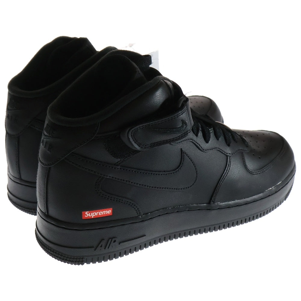 NIKE(ナイキ) ×SUPREME AIR FORCE 1 MID BLACK シュプリーム エアフォース1 ミッドカットスニーカー ブラック US8/26cm FZ8784-001