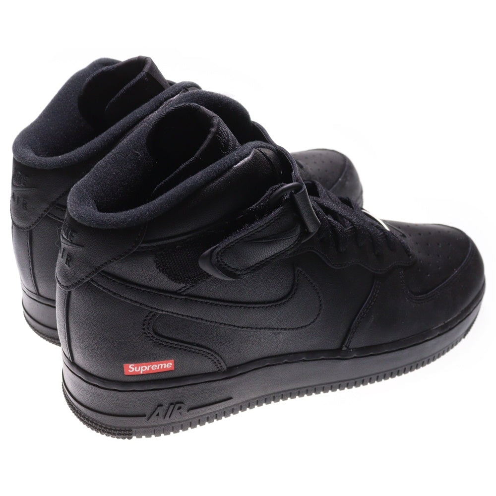NIKE(ナイキ) ×SUPREME AIR FORCE 1 MID BLACK シュプリーム エアフォース1 ミッドカットスニーカー ブラック US8/26cm FZ8784-001