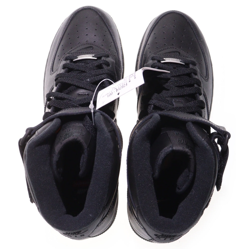 NIKE(ナイキ) ×SUPREME AIR FORCE 1 MID BLACK シュプリーム エアフォース1 ミッドカットスニーカー ブラック US8/26cm FZ8784-001