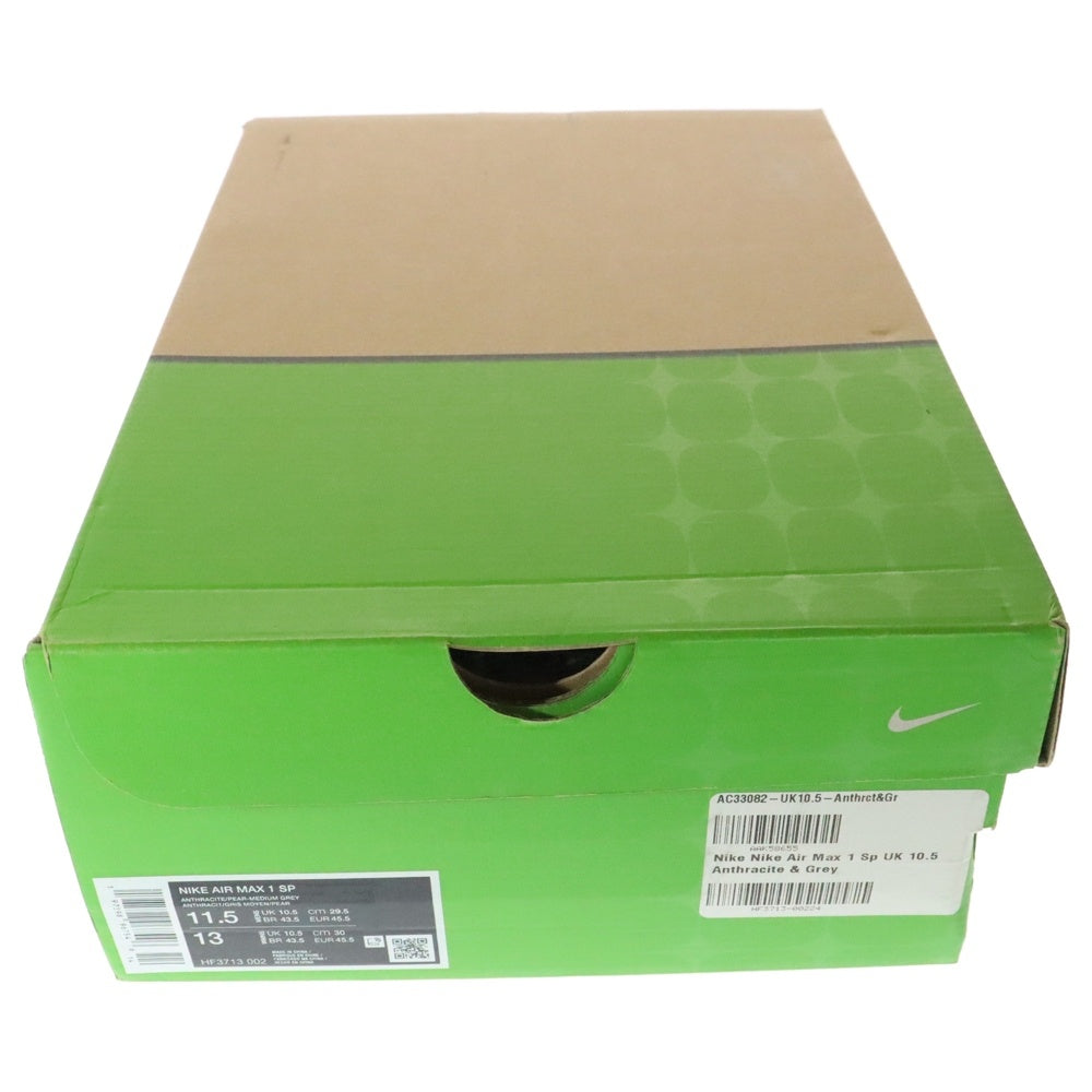NIKE(ナイキ) ×HUF AIR MAX 1 SP ハフ エアマックス 1 ローカットスニーカー グレー/グリーン US11.5/29.5cm HF3713-002