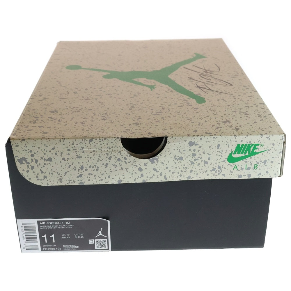 NIKE(ナイキ) AIR JORDAN 4 RM エアジョーダン4 ローカットスニーカー ホワイト/グリーン US11/29cm FQ7939-103
