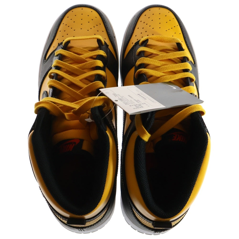 NIKE(ナイキ) DUNK HIGH RETRO UNIVERSITY GOLD AND BLACK ダンク レトロ ユニバーシティゴールド アンド ブラック ハイカットスニーカー US11/29cm DD1399-700