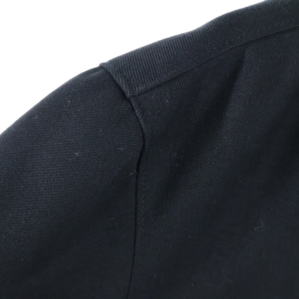 NO BRAND(ノーブランド) GUPTA フロントメタルロゴ ジップアップジャケット ブルゾン ブラック