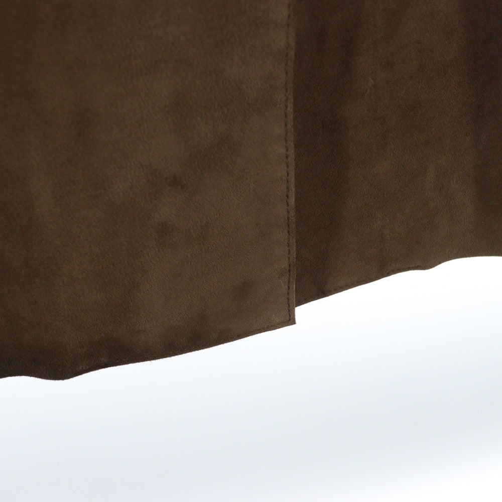 Weekend Max Mara(ウィークエンド マックスマーラ) ノーカラー フロントフライ 4B スエード ロングコート ブラウン レディース 54710197