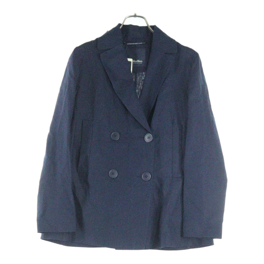 S MAX MARA(エス マックスマーラ) ダブルテーラードジャケット ワイドスラックス セットアップ スーツ ネイビー レディース 90410512
