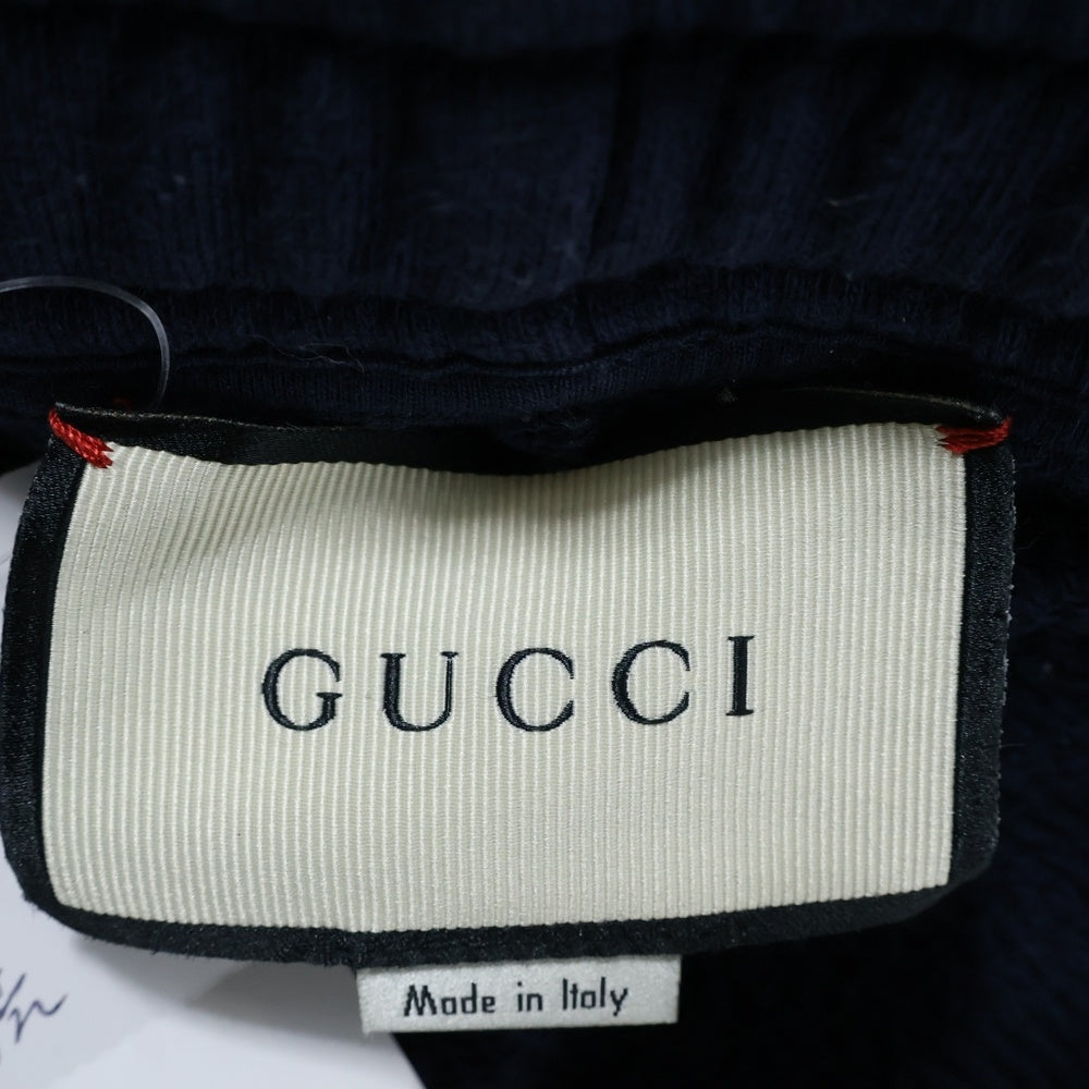 GUCCI(グッチ) 18AW ×MLB NewYork Yankees ニューヨーク ヤンキース ロゴパッチ スウェットパンツ ネイビー 497252 X949B