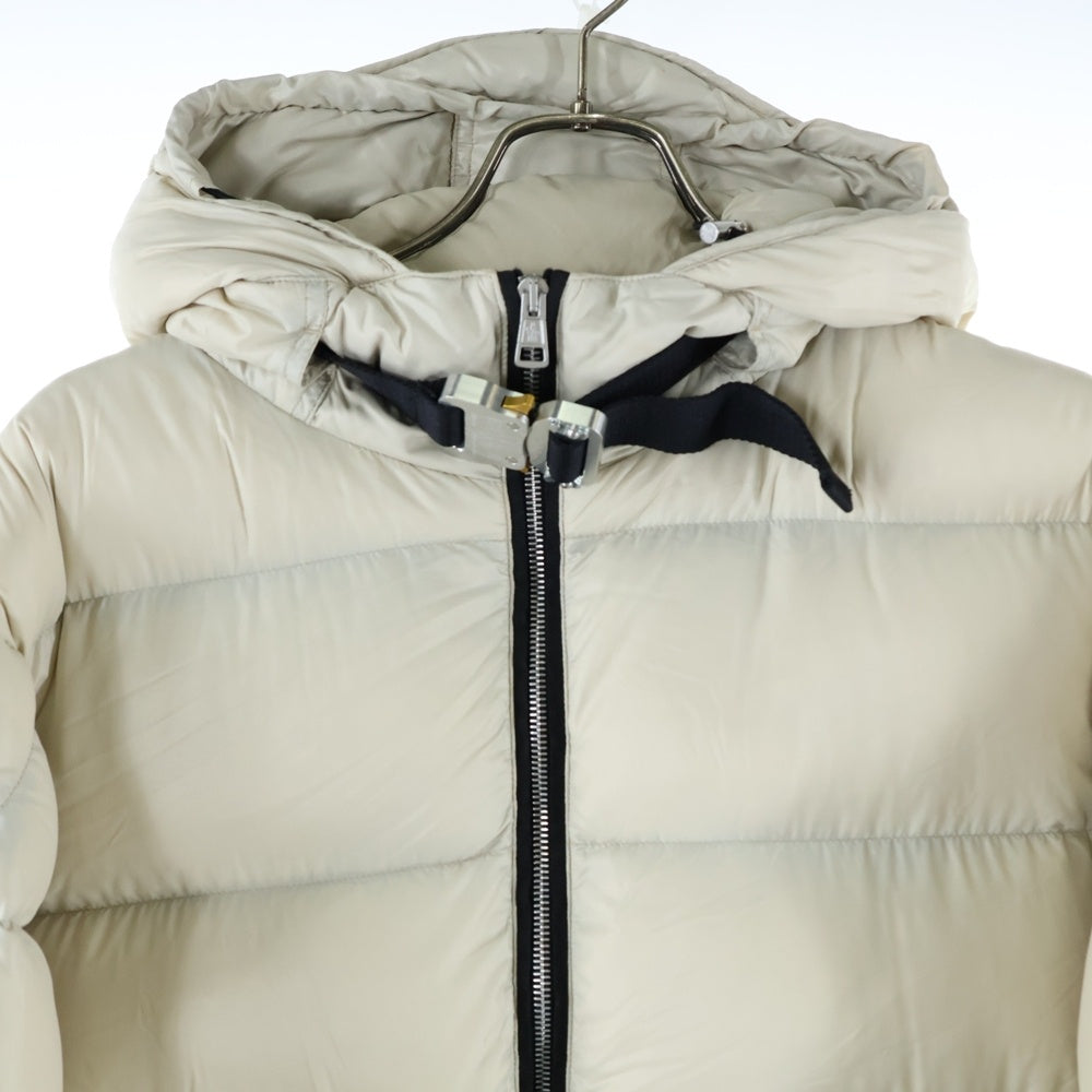 MONCLER GENIUS(モンクレール ジーニアス) 20AW ×ALYX ALMOND アリクス アーモンド ロゴワッペン フーデッド ナイロン ダウンジャケット アイボリー F209Y1B50710 C0631