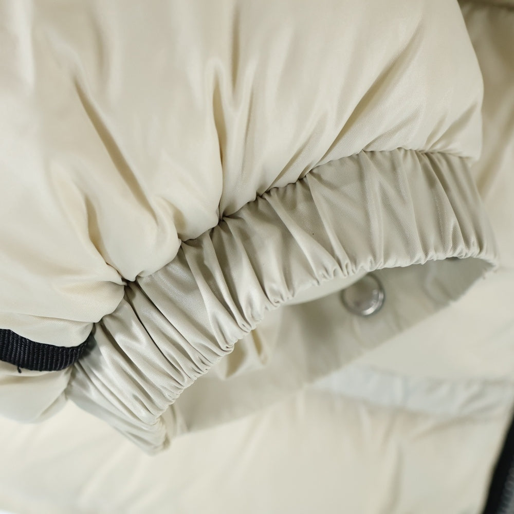 MONCLER GENIUS(モンクレール ジーニアス) 20AW ×ALYX ALMOND アリクス アーモンド ロゴワッペン フーデッド ナイロン ダウンジャケット アイボリー F209Y1B50710 C0631