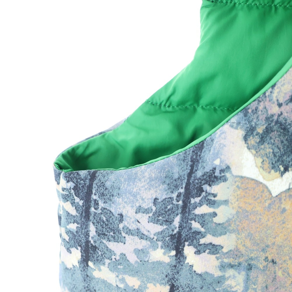 GUCCI(グッチ) 21AW ×THE NORTH FACE DOWN VEST-FOREST PRINT ザ ノースフェイス フォレスト プリント ヌプシ ジップアップ ナイロン ダウン ベスト マルチ 663762 XAADS
