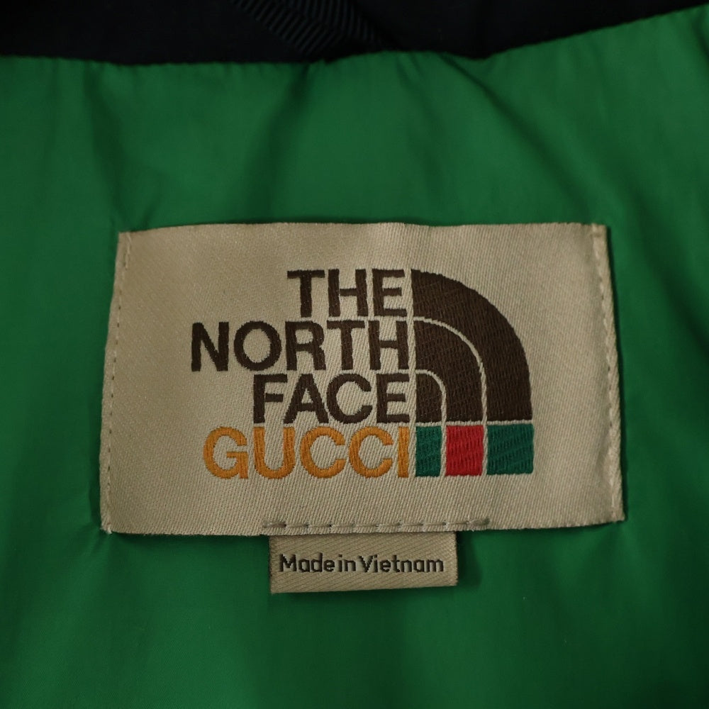 GUCCI(グッチ) 21AW ×THE NORTH FACE DOWN VEST-FOREST PRINT ザ ノースフェイス フォレスト プリント ヌプシ ジップアップ ナイロン ダウン ベスト マルチ 663762 XAADS