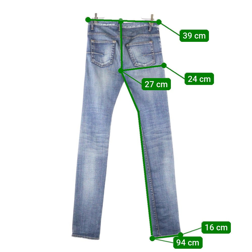 Dior HOMME(ディオールオム) 07AW JAKE ジェイク ヴィンテージ加工 スキニーデニムパンツ インディゴ 7H3111080585