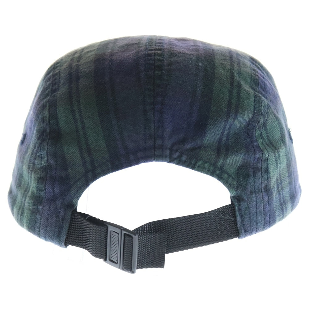 SUPREME(シュプリーム) 18AW Snap Button Pocket Camp Cap スナップボタン チェック キャンプキャップ 帽子 グリーン/ネイビー