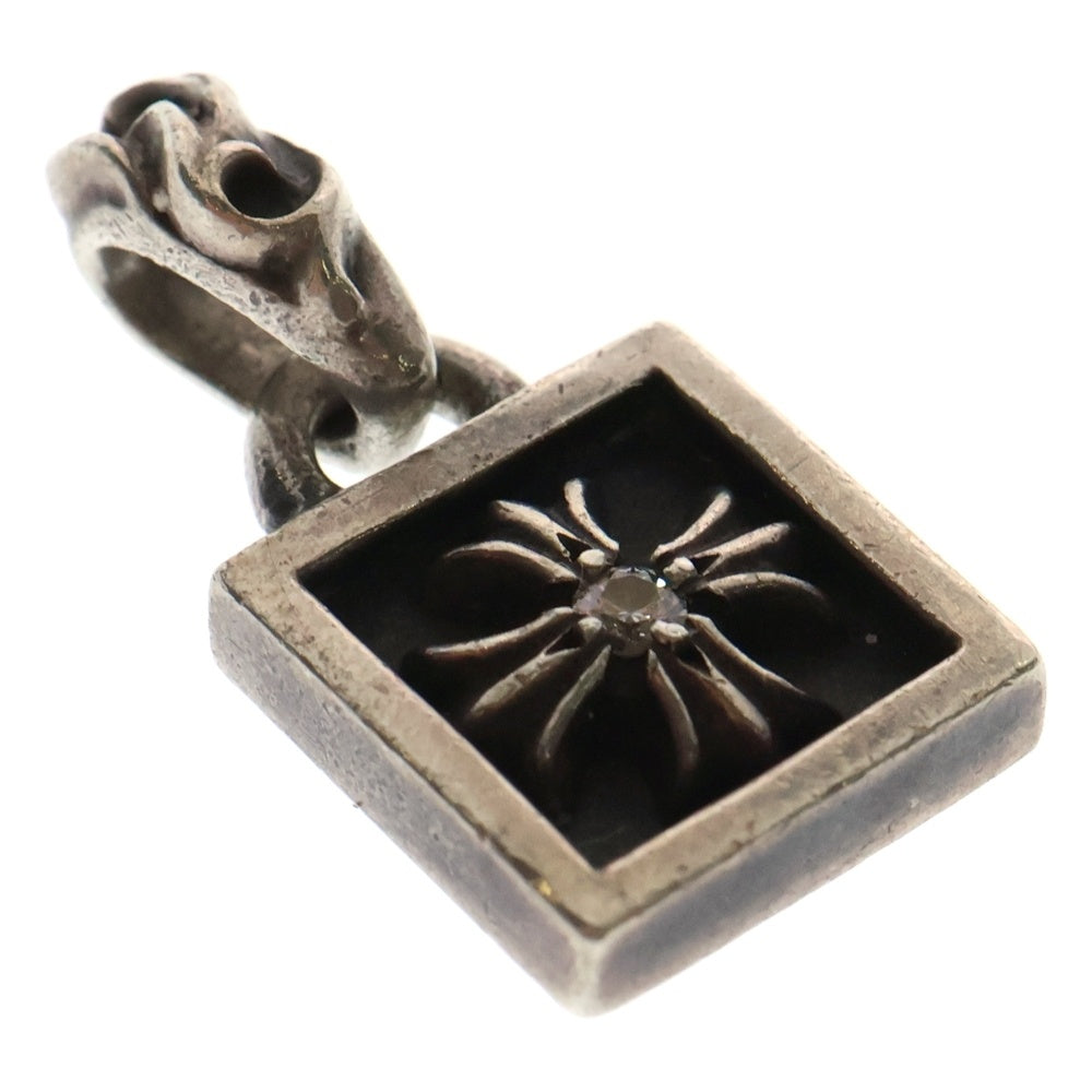 CHROME HEARTS(クロムハーツ) FRAMED CH PLUS 1DIA フレームドCHプラス 1ダイヤ チャーム シルバーネックレストップ
