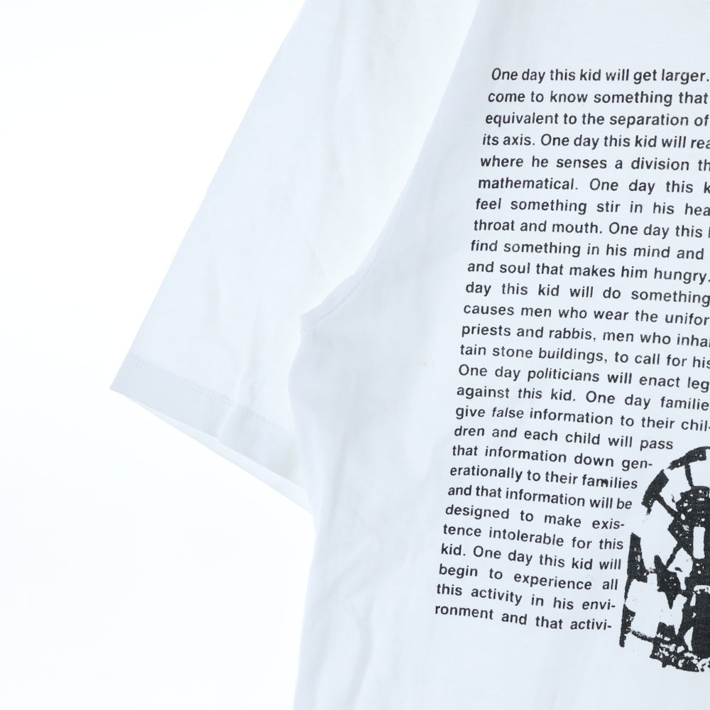 LOEWE(ロエベ) 400枚限定 ヴィジュアル・エイズ レタリングプリント クルーネック半袖Tシャツ カットソー ホワイト H6289680PC