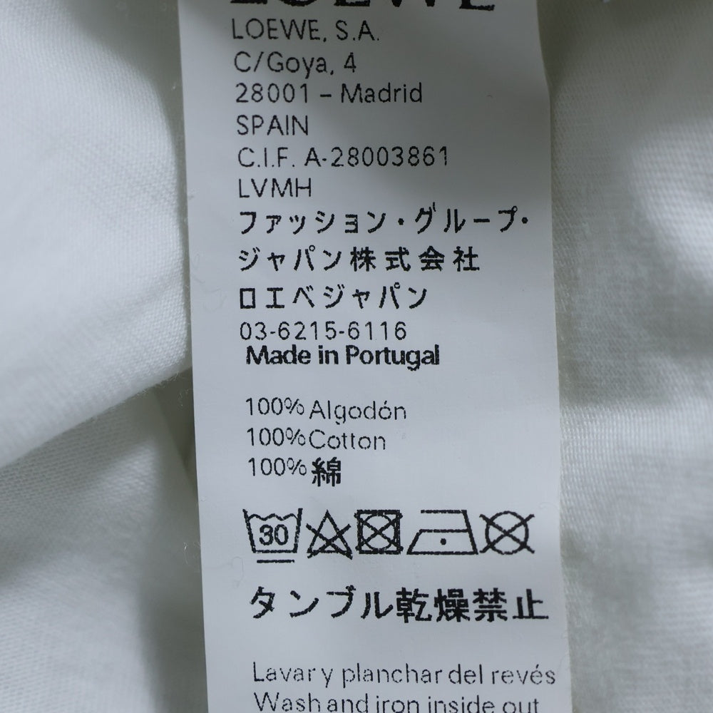 LOEWE(ロエベ) 400枚限定 ヴィジュアル・エイズ レタリングプリント クルーネック半袖Tシャツ カットソー ホワイト H6289680PC