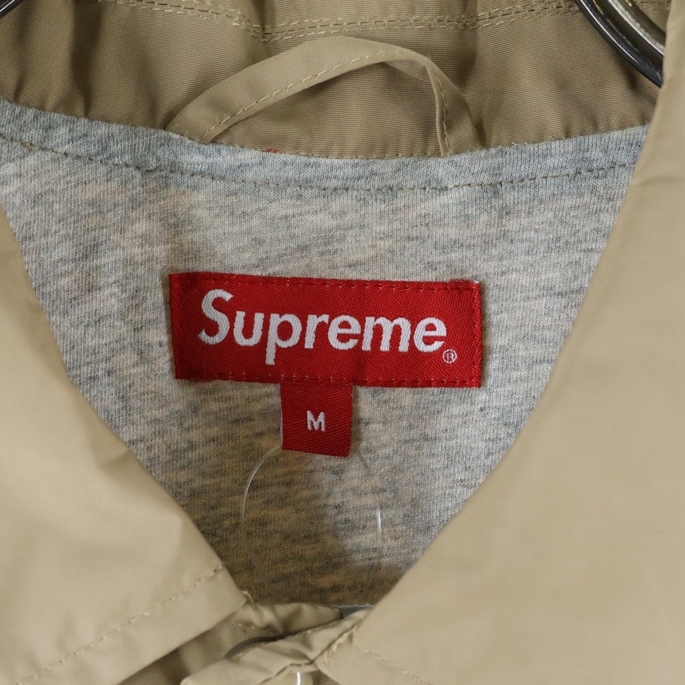 SUPREME(シュプリーム) 19AW 1-800 COACHES JACKET ロゴエンブロイダリー コーチジャケット ベージュ