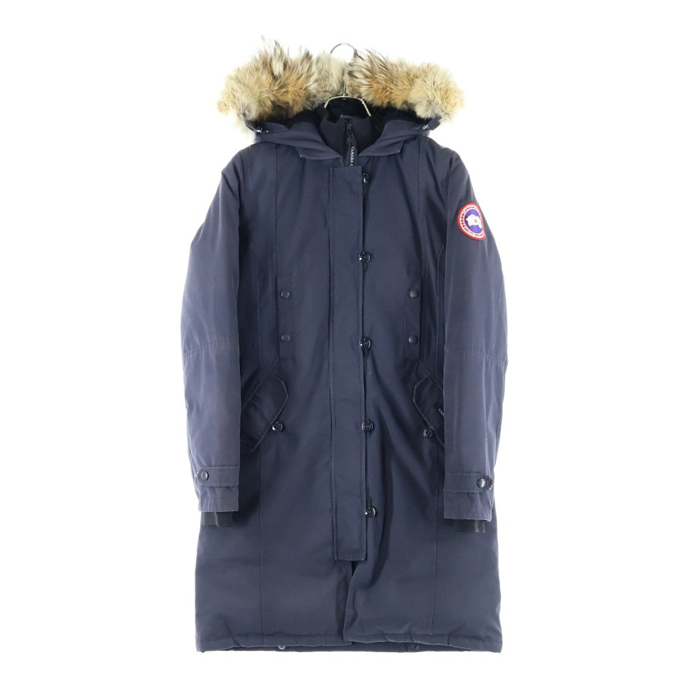 CANADA GOOSE(カナダグース) KENSINGTON PARKA ケンジントン ロゴワッペン ファー フーデッド ダウンジャケット ネイビー 2506L