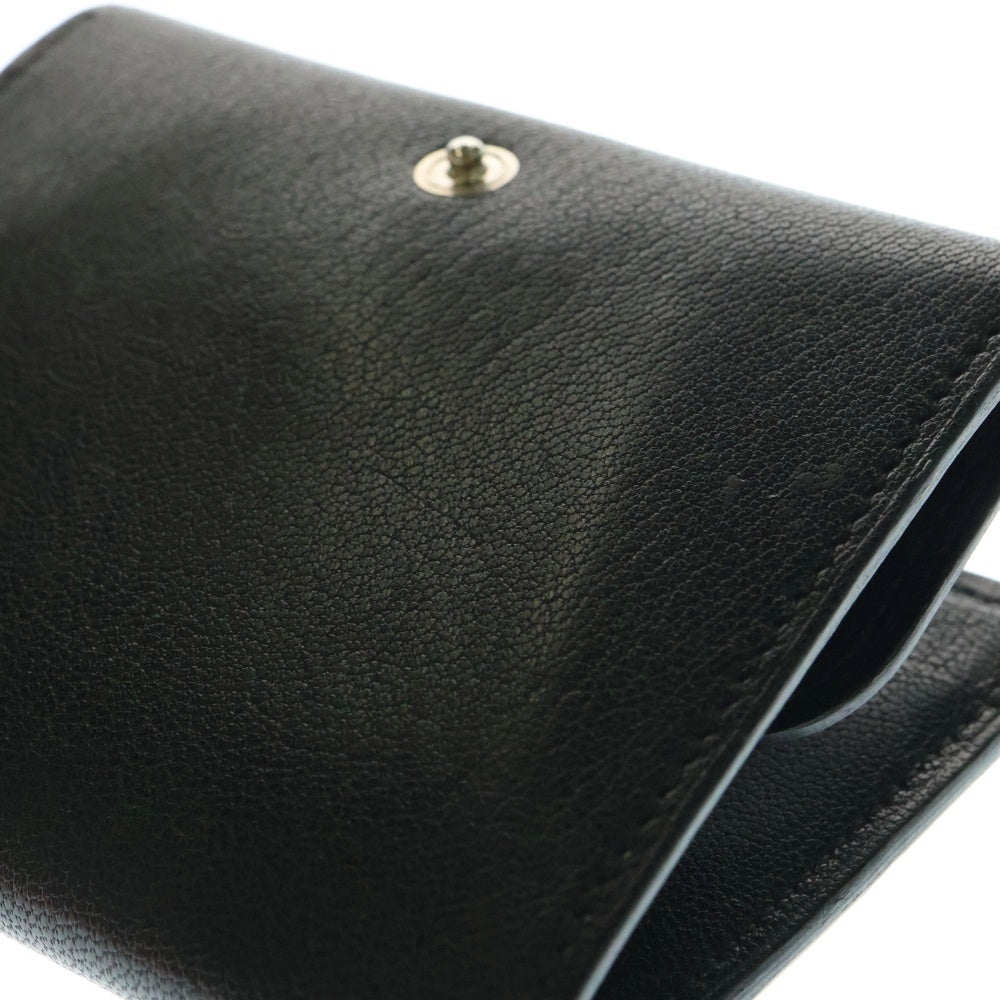 HERMES(エルメス) イリヤード コンパクト レザー ウォレット 3つ折り財布 ブラック B刻印